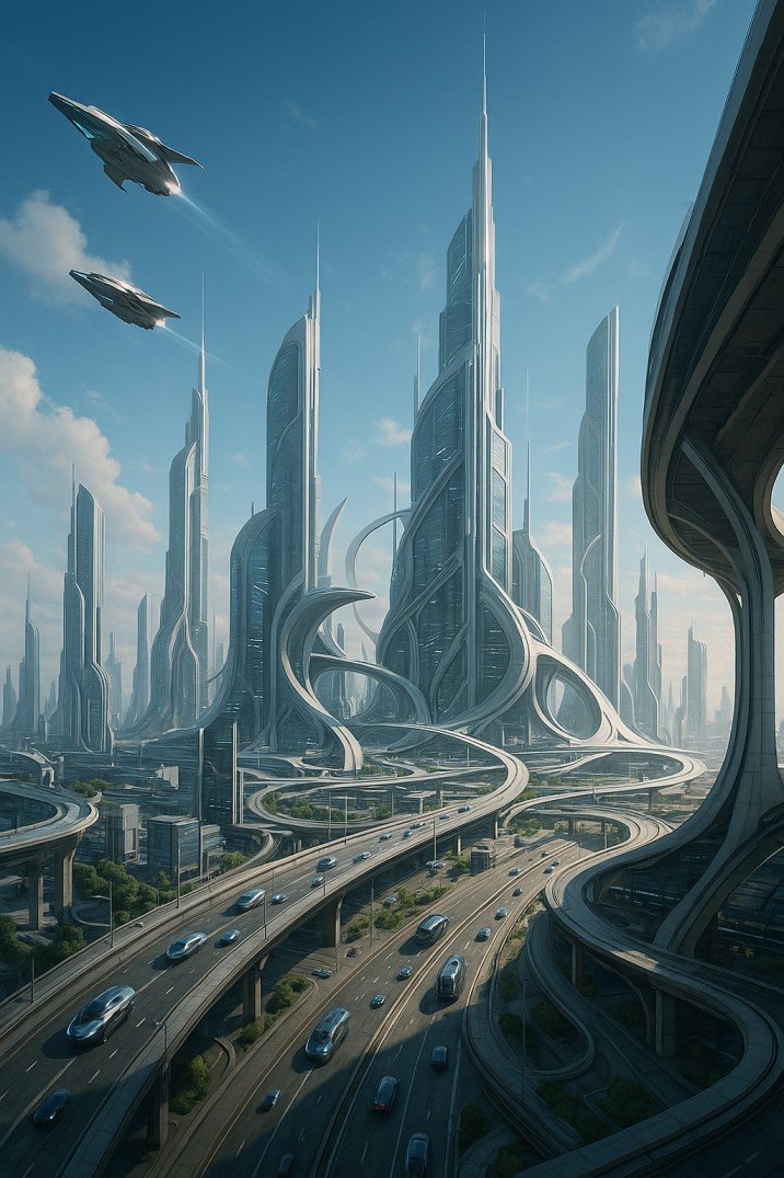 Zeroverse Flying RoboCab in a space colony